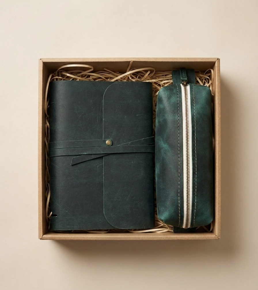 ტყავის ბლოკნოტი & ტყავის ორგანაიზერი